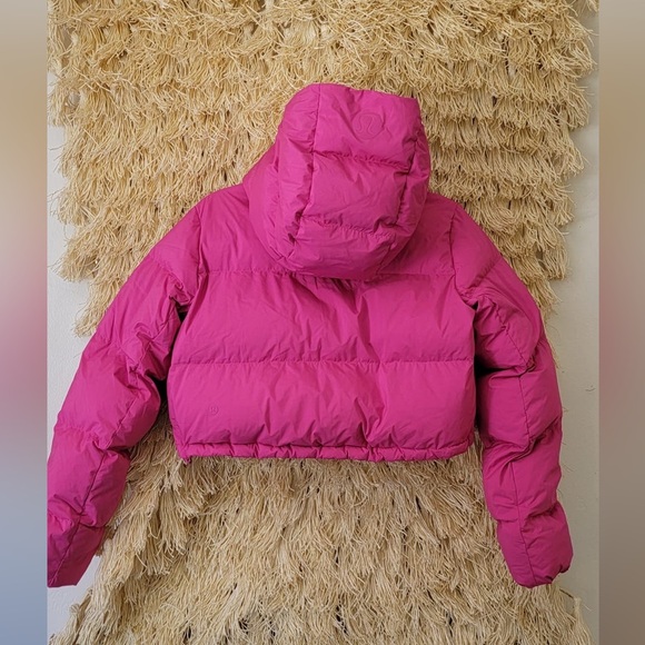 Lululemon💎NWOT💎Wunder Puff Super-Cropped Jacket Goose Down💎Sonic Pink💎Size 4 - Picture 7 of 15